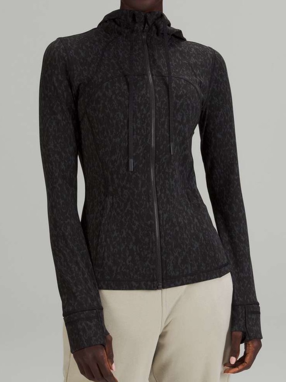 Lululemon Hooded Define Jacket *Nulu in Leopard Camo Deep Coal Multi Size 6